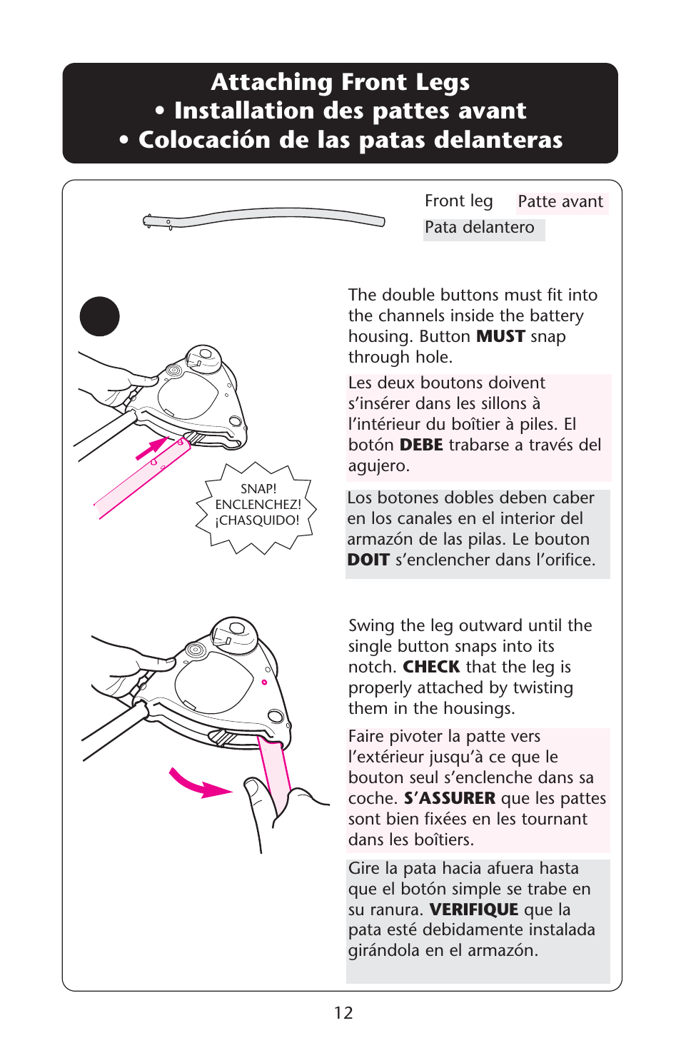 Graco Lovin' Hug 1760954 User Manual | Page 12 / 48