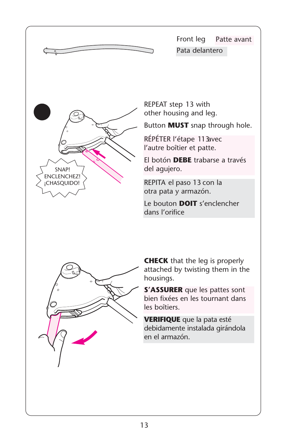 Graco Lovin' Hug 1760954 User Manual | Page 13 / 48