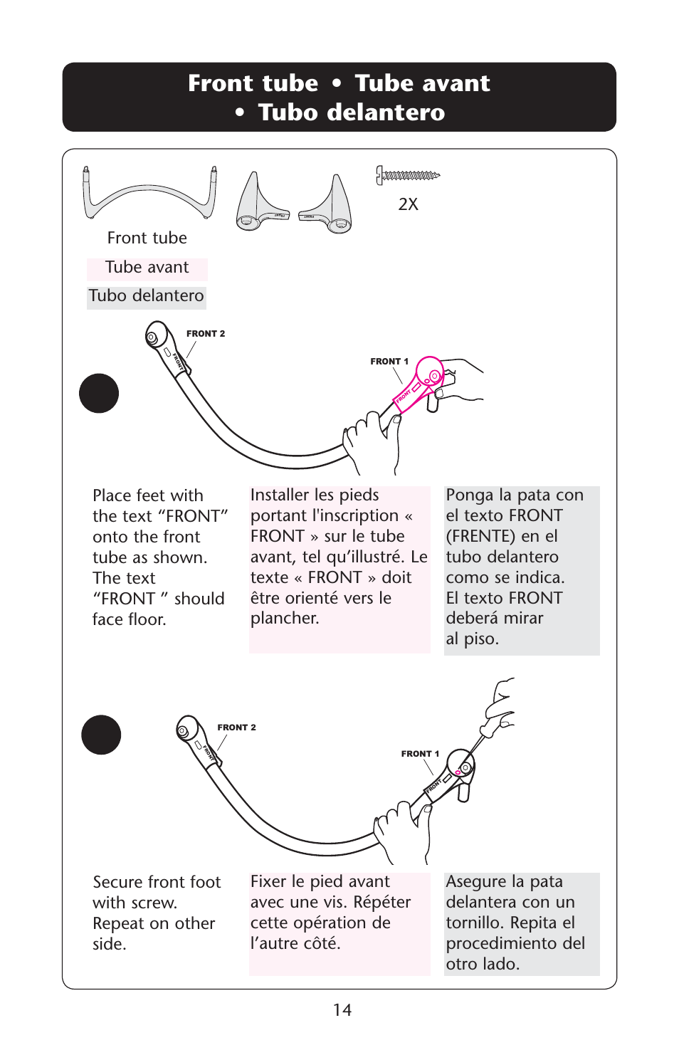 Ront s, 14 &ront 4ubo 4ube, 0onga )nstaller 0lace !segure &ixer 3ecure | Graco Lovin' Hug 1760954 User Manual | Page 14 / 48