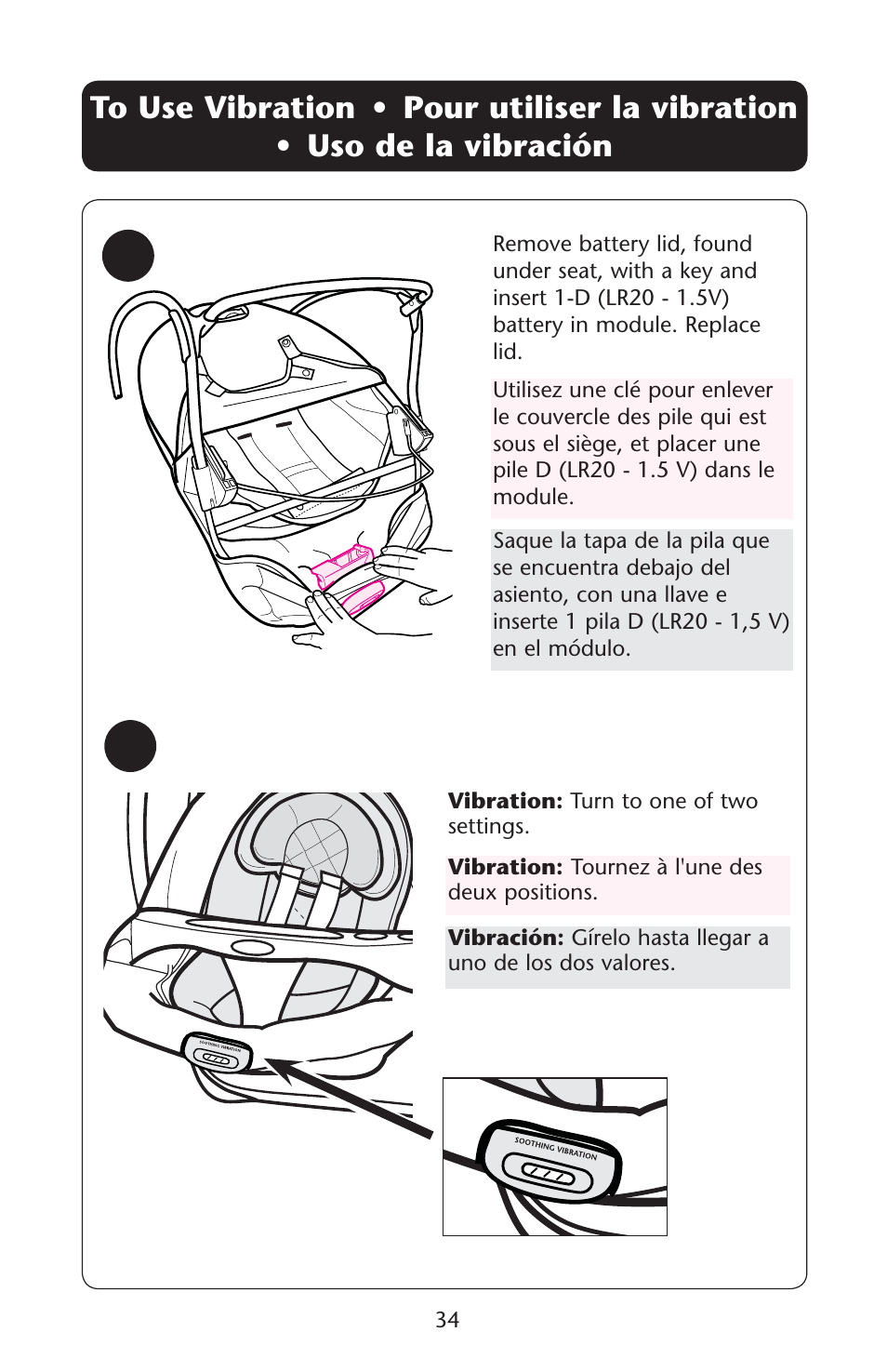 4o s | Graco Lovin' Hug 1760954 User Manual | Page 34 / 48