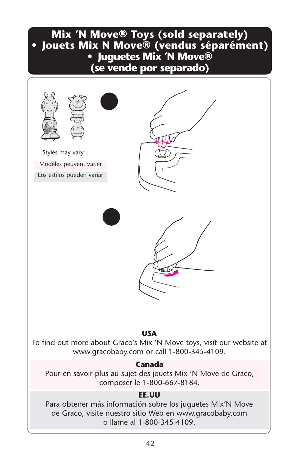 Graco Lovin' Hug 1760954 User Manual | Page 42 / 48