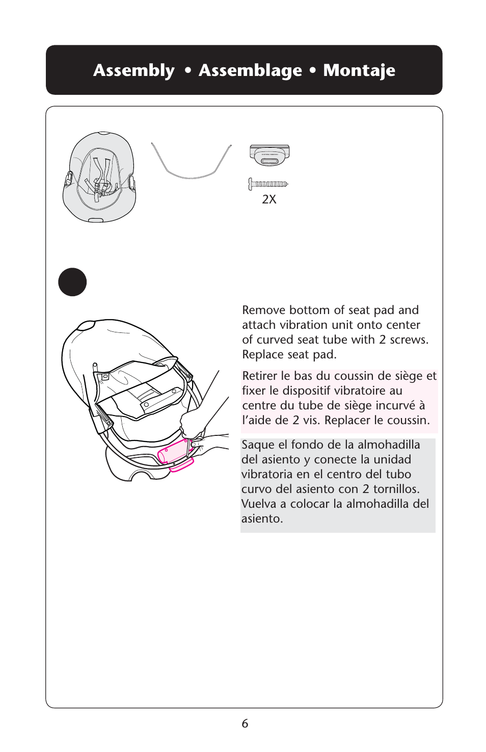 Ssembly | Graco Lovin' Hug 1760954 User Manual | Page 6 / 48