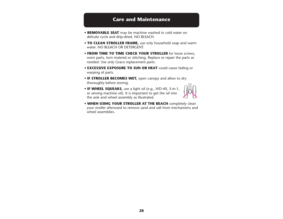Care and maintenance | Graco ISPA089AE User Manual | Page 21 / 111