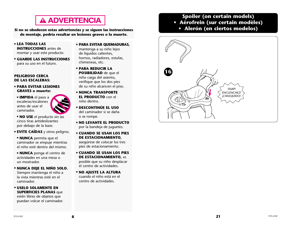 Graco 4511 User Manual | Page 21 / 28