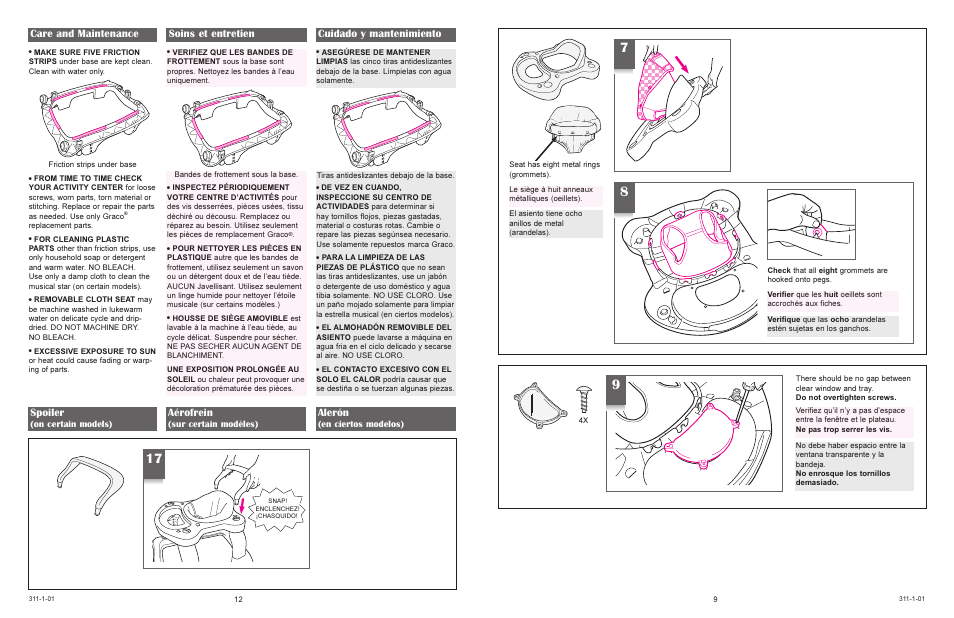 Spoiler, Aérofrein, Alerón | Graco 4530 & 4540 User Manual | Page 9 / 20