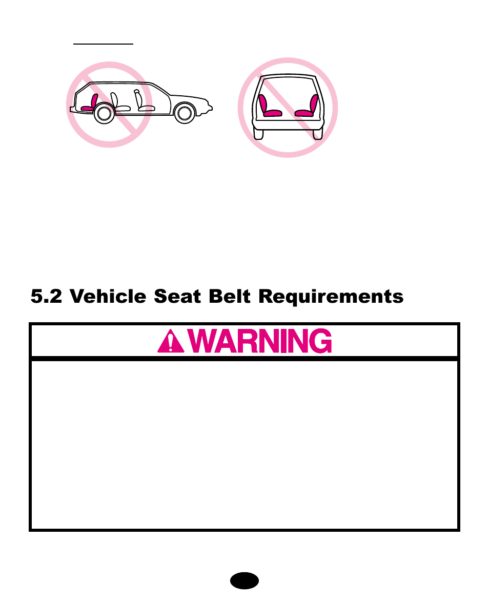 2 vehicle seat belt requirements | Graco 6900 User Manual | Page 51 / 112