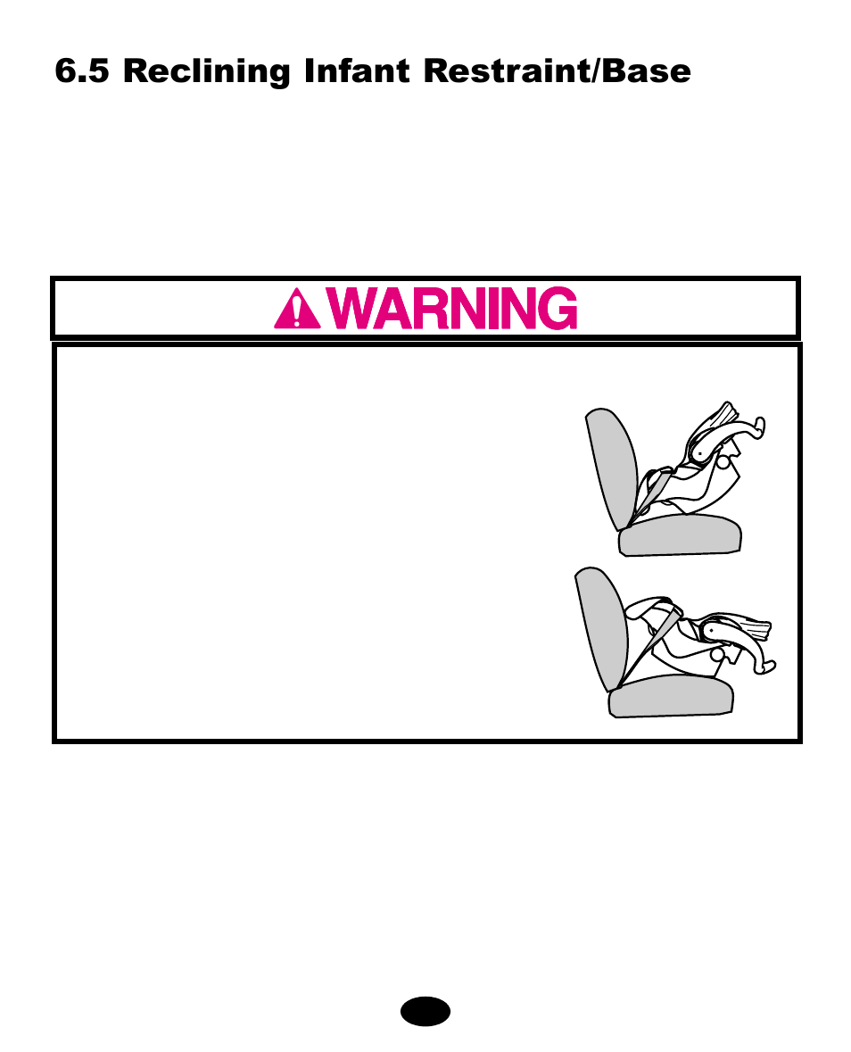 5 reclining infant restraint/base | Graco 6900 User Manual | Page 64 / 112