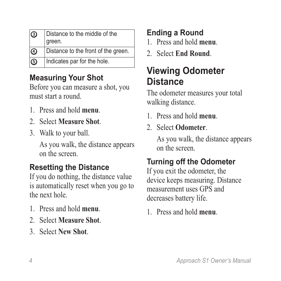 Viewing odometer distance | Graco APPROACH S1 User Manual | Page 6 / 12