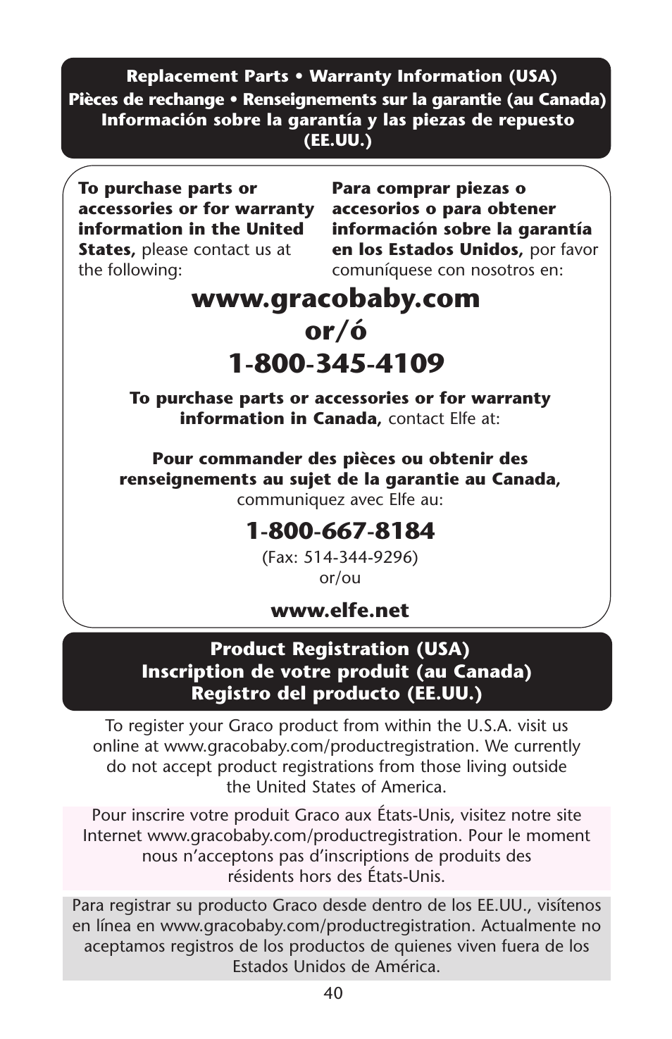 Graco ISPS035AB User Manual | Page 40 / 40