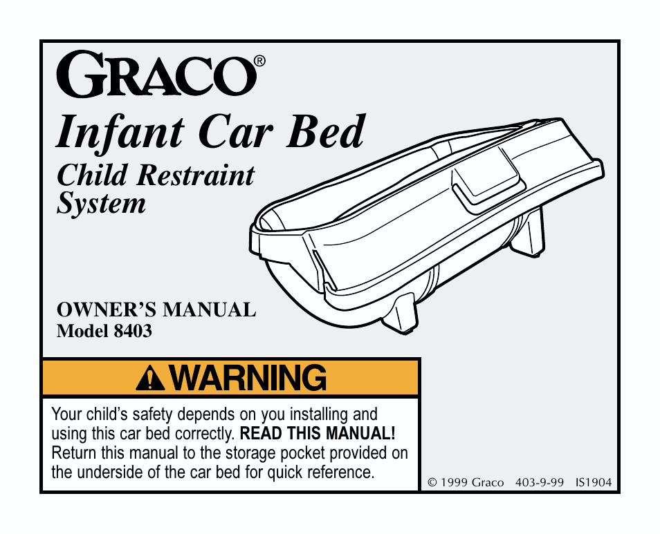 Graco 8403 User Manual | 36 pages