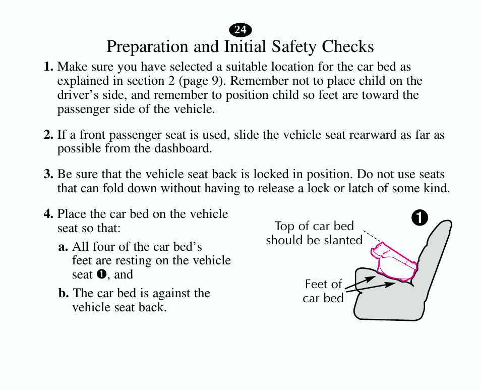 Preparation and initial safety checks | Graco 8403 User Manual | Page 24 / 36