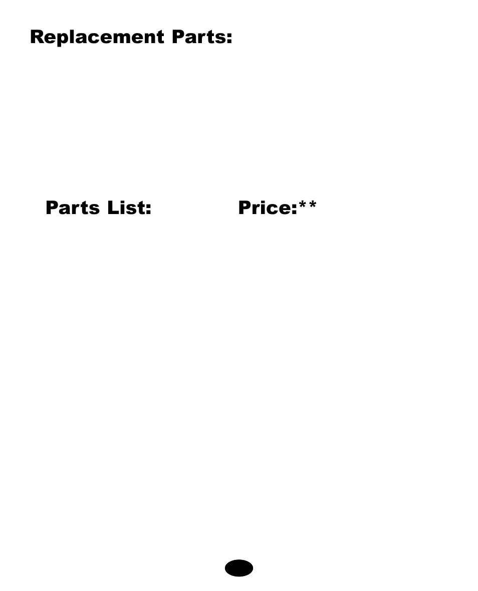 If you need help, Replacement parts, Parts list | Price | Graco ISPA008AA User Manual | Page 84 / 130