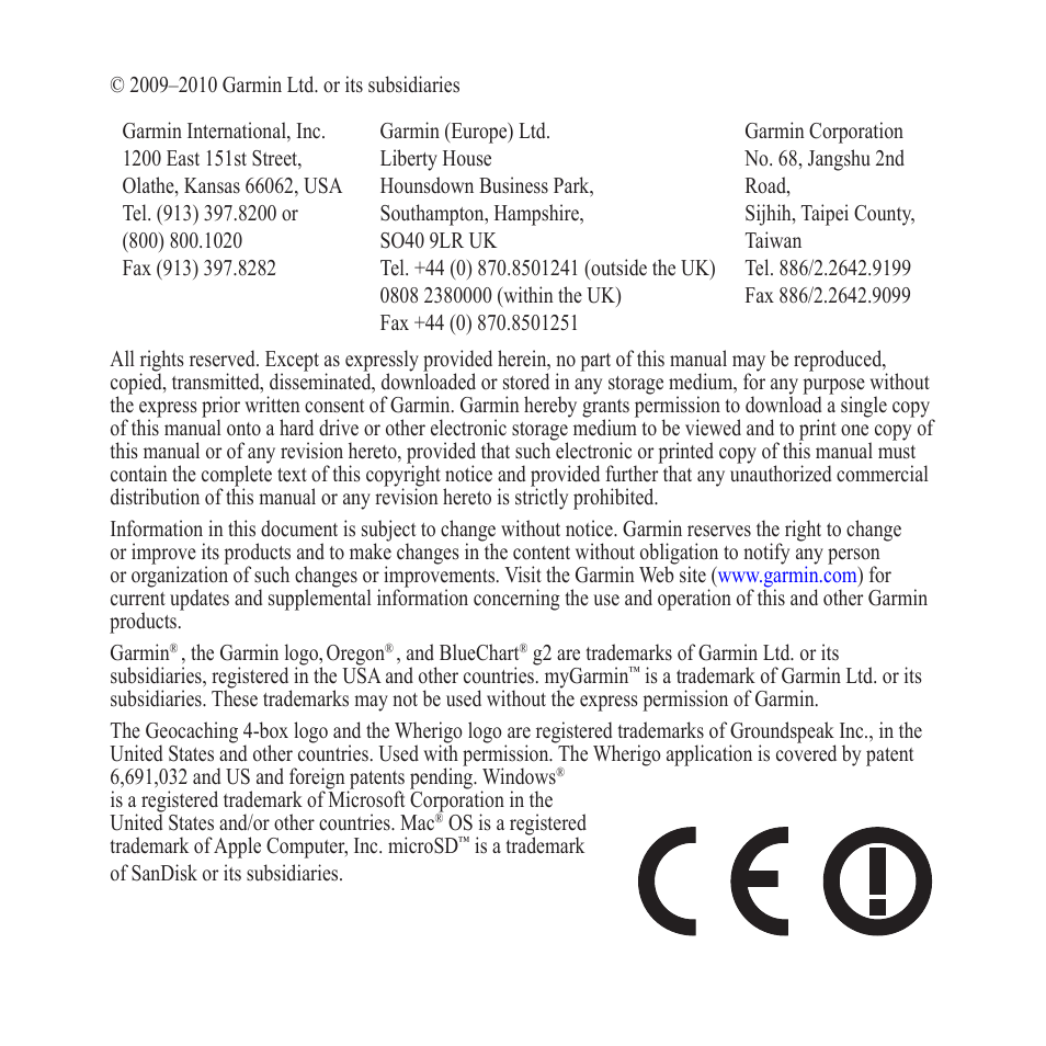 Garmin Oregon 450 User Manual | Page 2 / 52