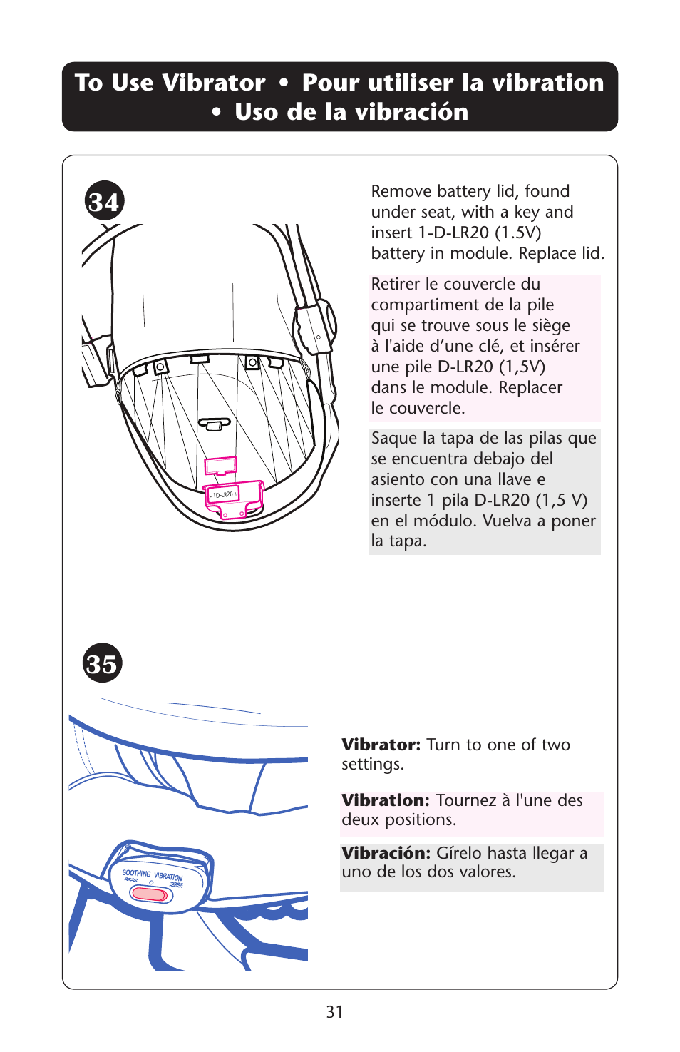 Graco Silhouette Swing User Manual | Page 31 / 44