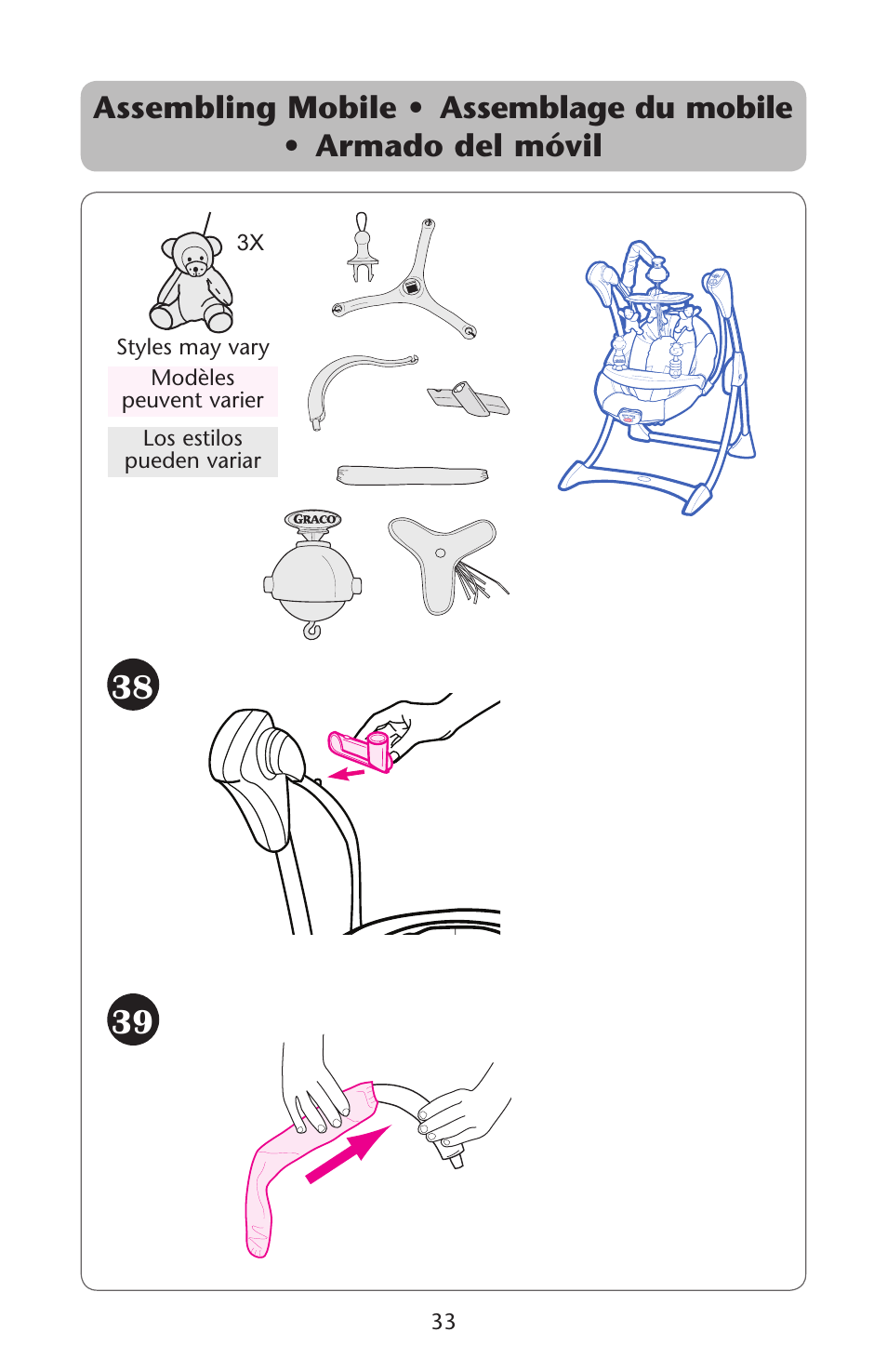 Graco Silhouette Swing User Manual | Page 33 / 44