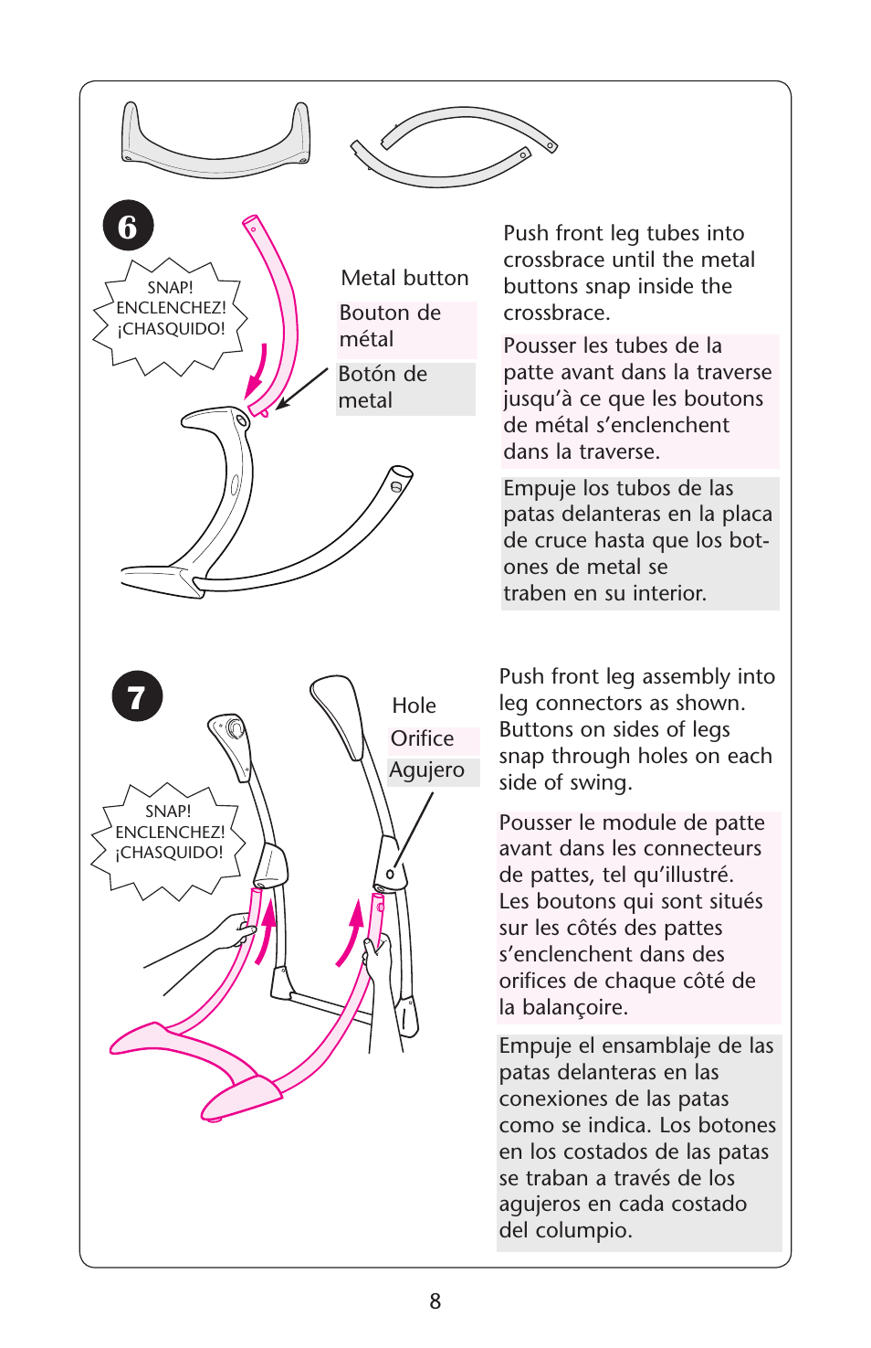 Graco Silhouette Swing User Manual | Page 8 / 44