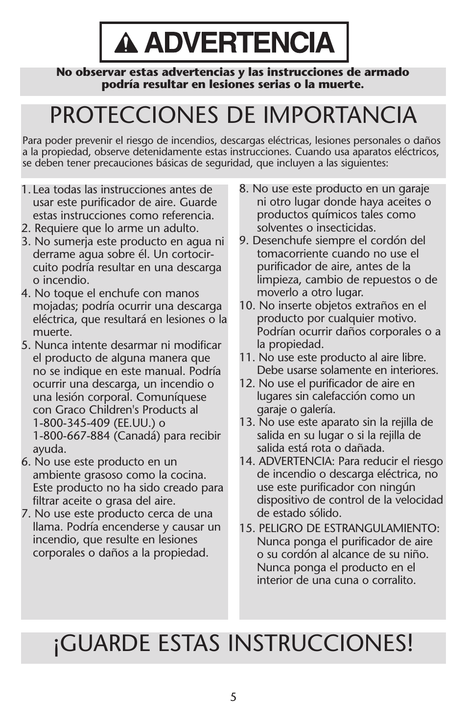 Protecciones de importancia, Guarde estas instrucciones | Graco ISPD024AB User Manual | Page 5 / 20