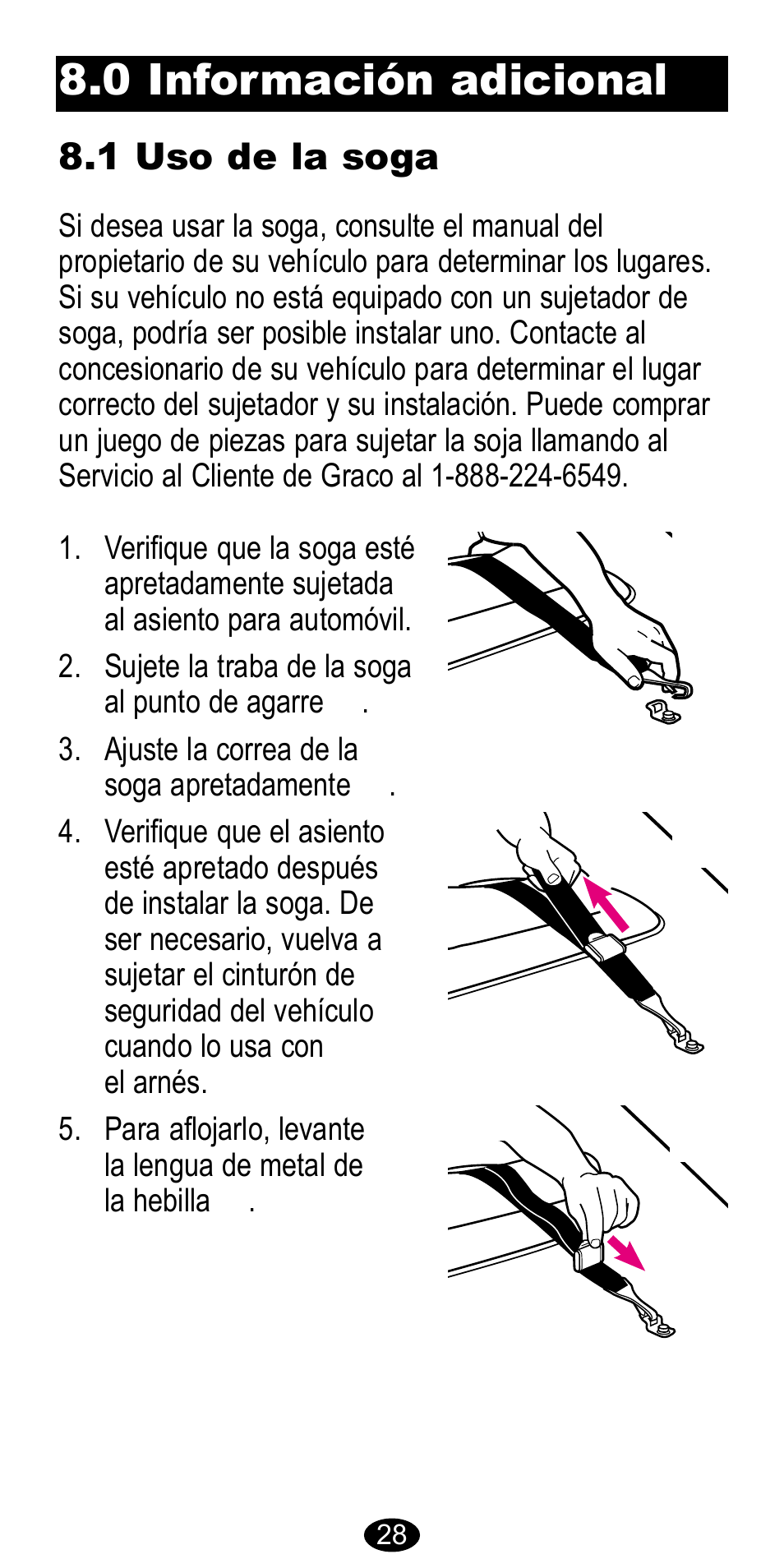 0 información adicional | Graco CarGo 8485 User Manual | Page 62 / 68