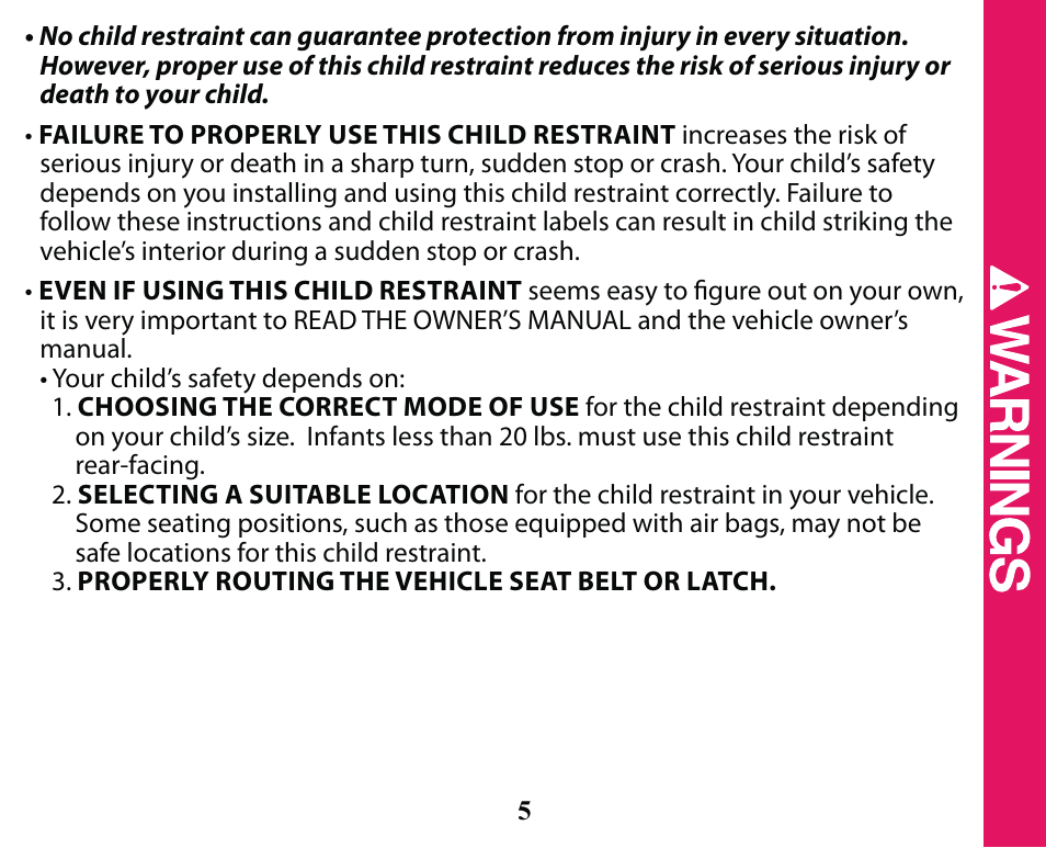 Graco SMART SEAT PD163434A User Manual | Page 5 / 60