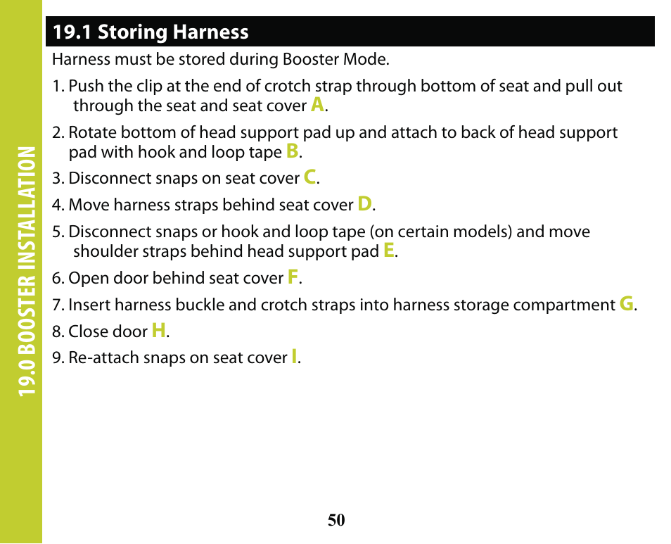 0 booster inst all ation | Graco SMART SEAT PD163434A User Manual | Page 50 / 60