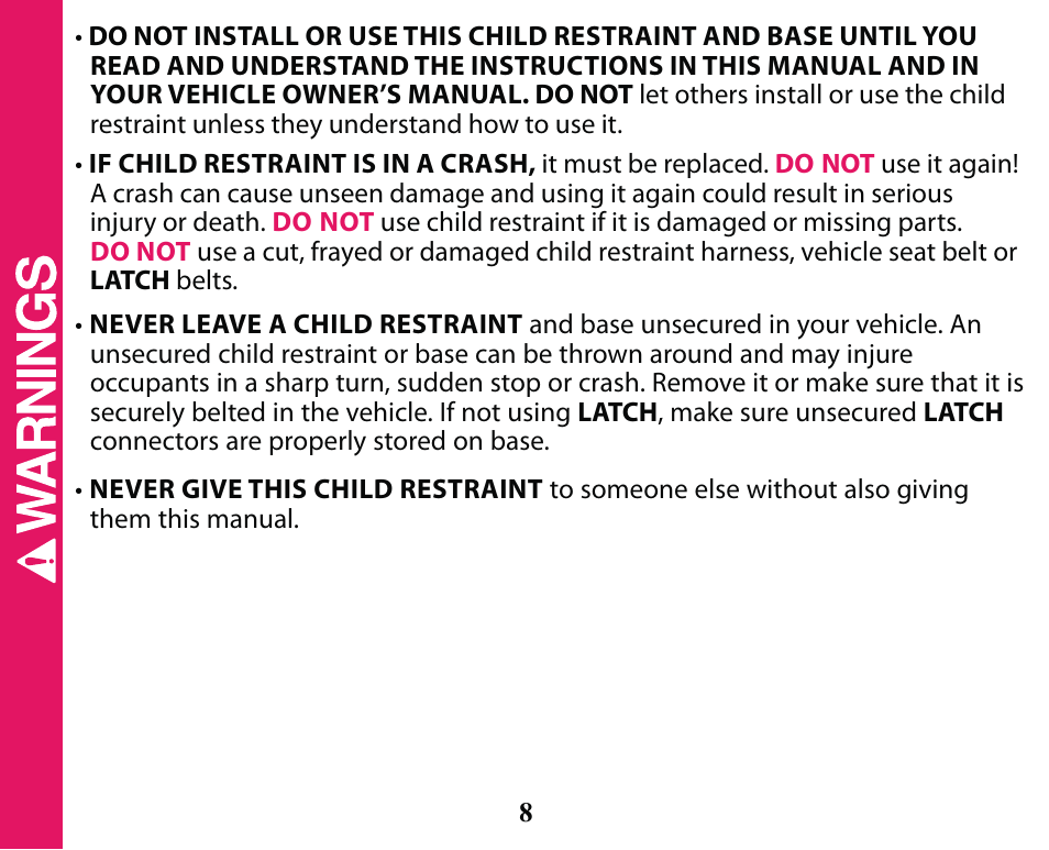 Graco SMART SEAT PD163434A User Manual | Page 8 / 60