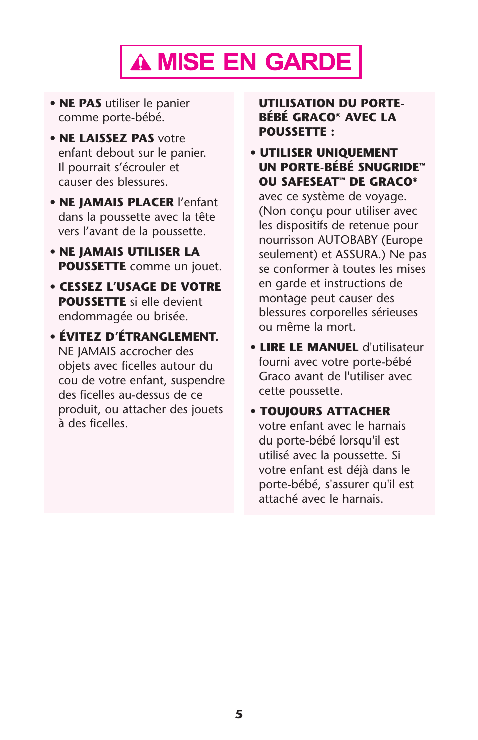Graco ISPA113AB User Manual | Page 5 / 128