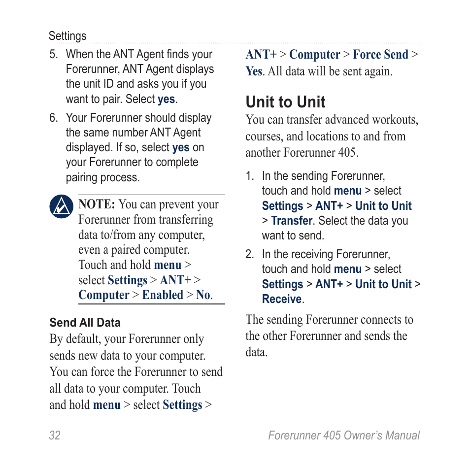 Unit to unit | Graco 405 User Manual | Page 38 / 56