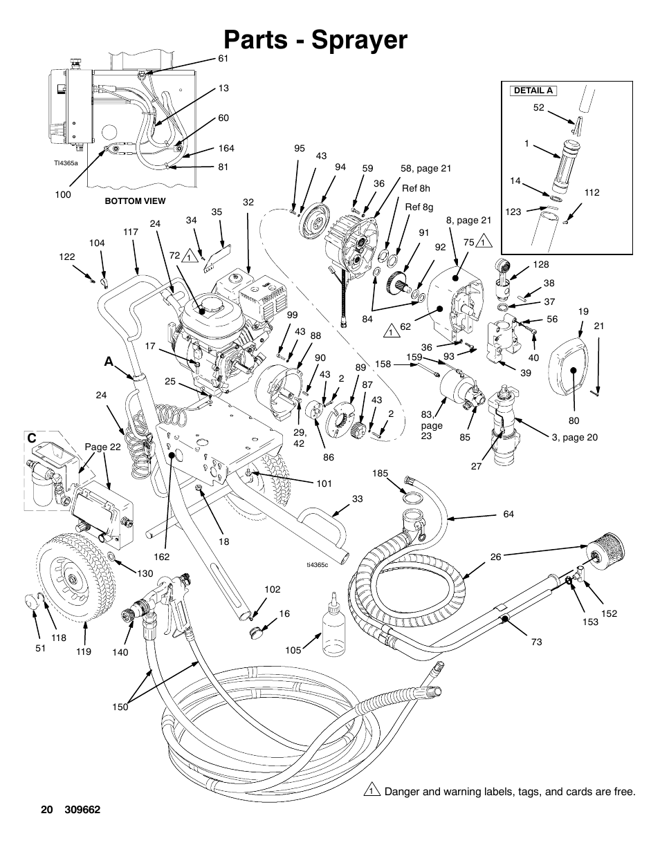 Parts - sprayer | Graco TEXSPRAY 1030 User Manual | Page 20 / 28