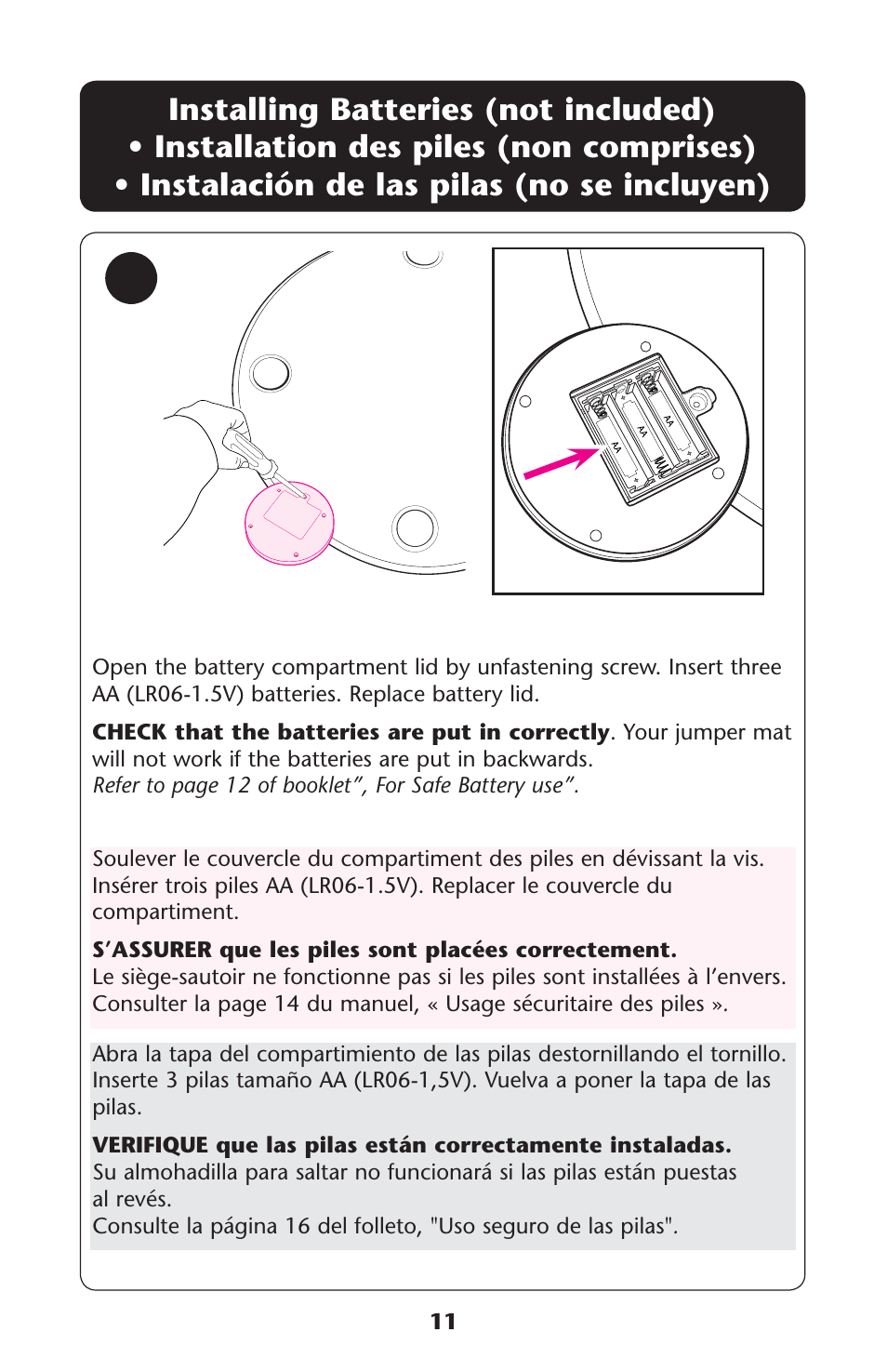 Nstalling s s | Graco Jump N Jive PD109418A User Manual | Page 11 / 24