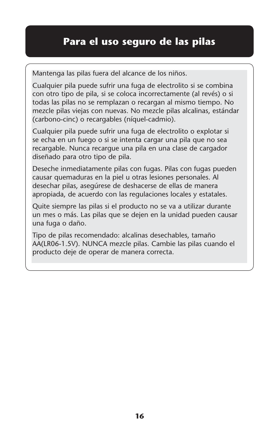 0ara | Graco Jump N Jive PD109418A User Manual | Page 16 / 24