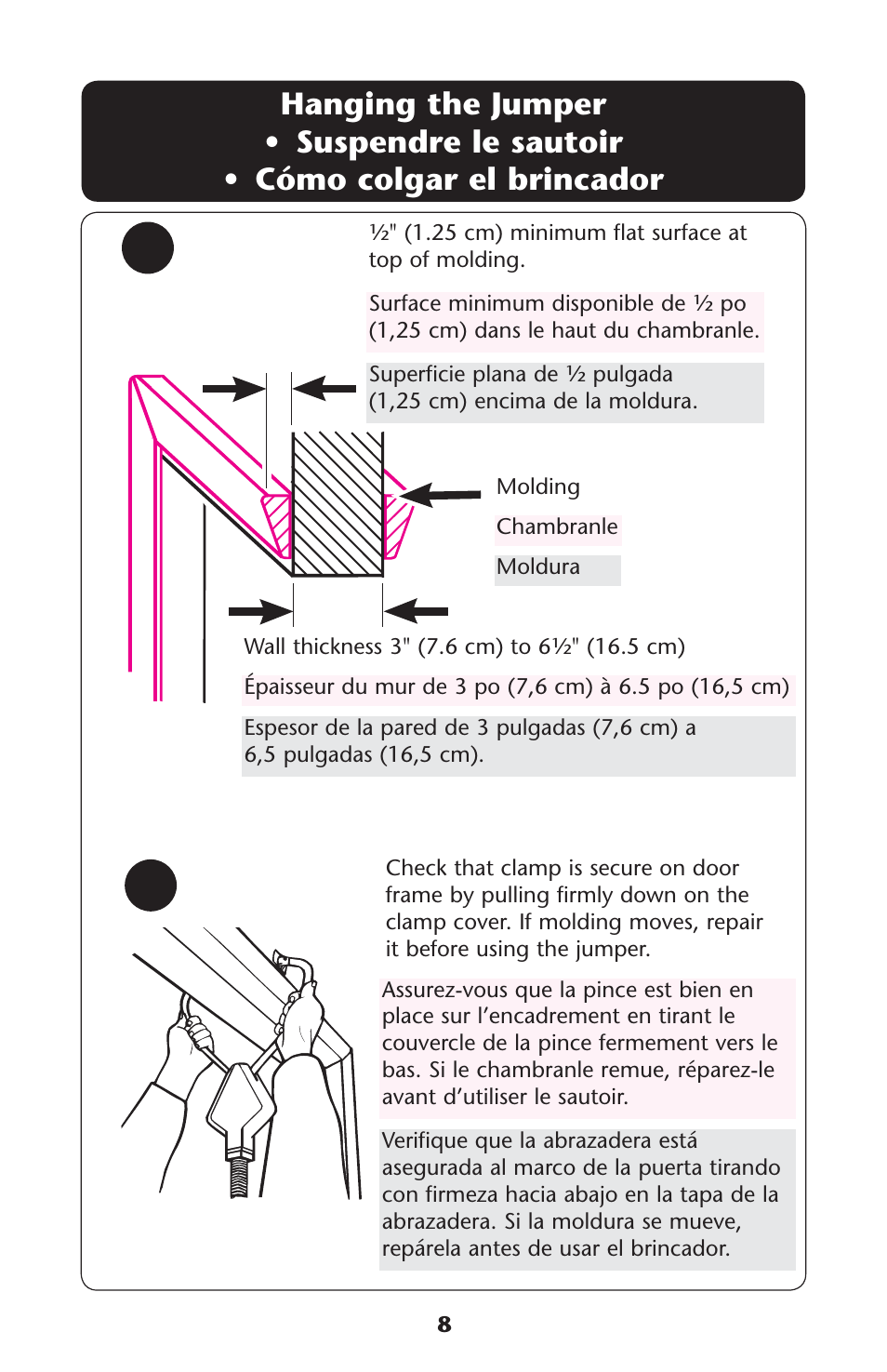 Anging s s | Graco Jump N Jive PD109418A User Manual | Page 8 / 24