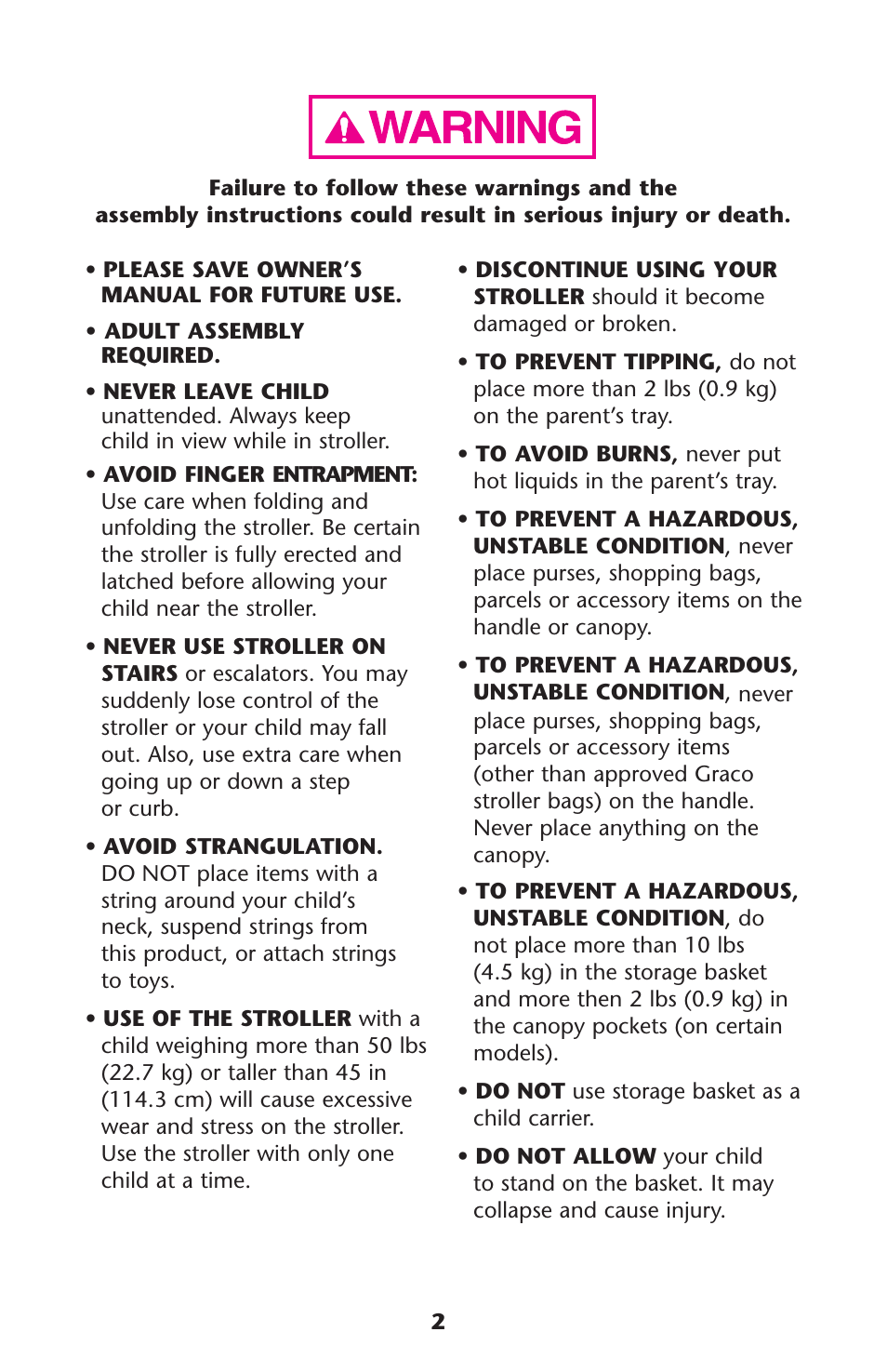 Graco 1776143 User Manual | Page 2 / 40