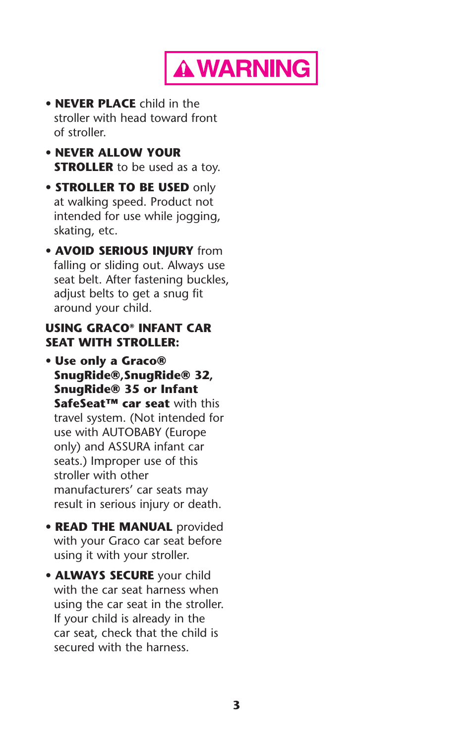 Graco 1776143 User Manual | Page 3 / 40