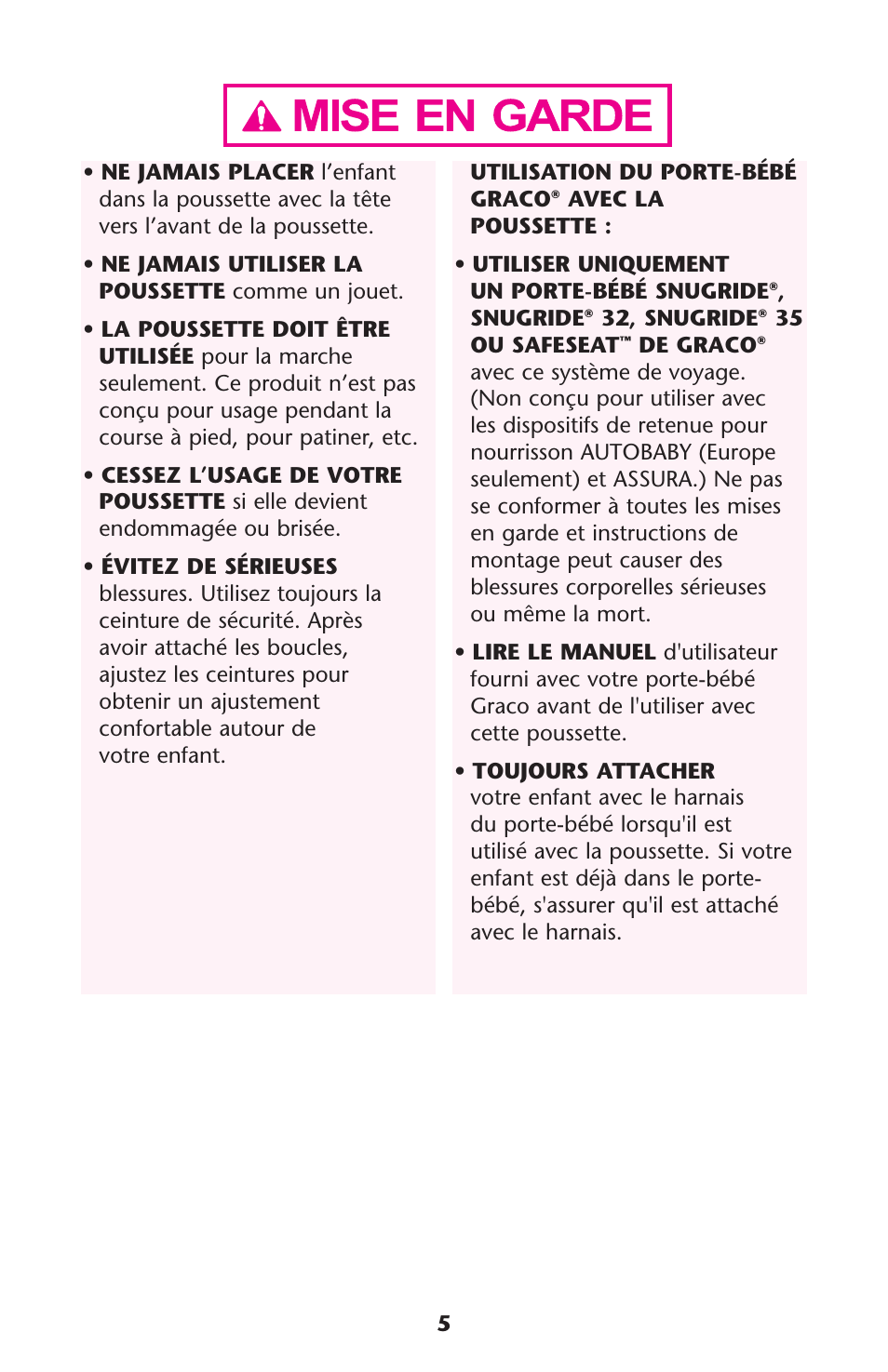Graco 1776143 User Manual | Page 5 / 40