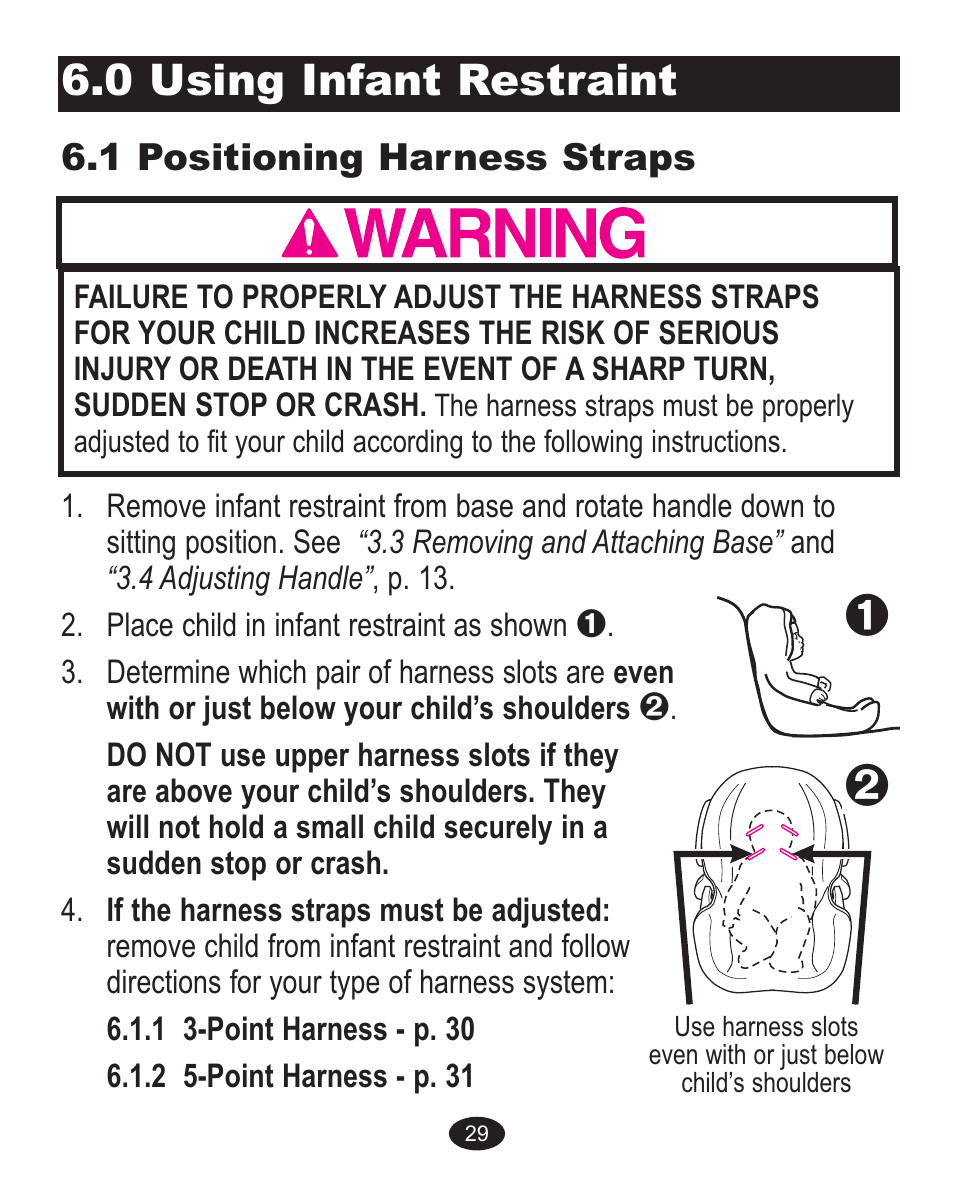 0 using infant restraint | Graco 1755755 User Manual | Page 65 / 132