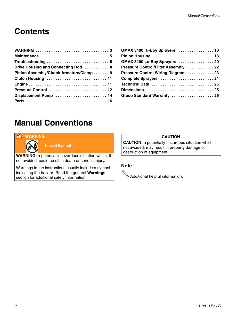 Graco 3400 User Manual | Page 2 / 26