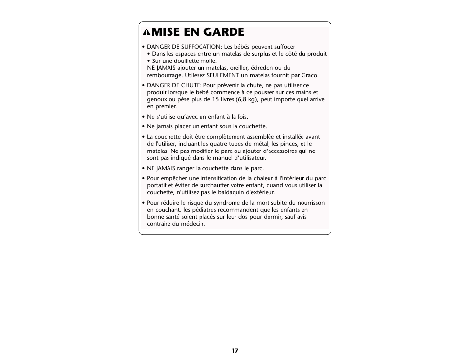 Mise en garde | Graco ISPP045AB User Manual | Page 17 / 44