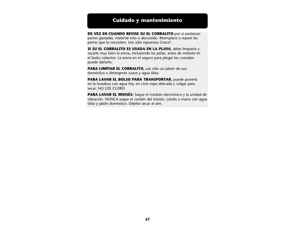 Cuidado y mantenimiento | Graco ISPP045AB User Manual | Page 37 / 44
