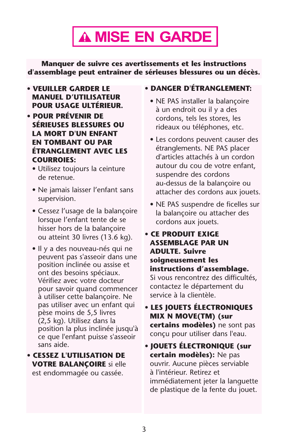 Graco 1D02JON User Manual | Page 3 / 48