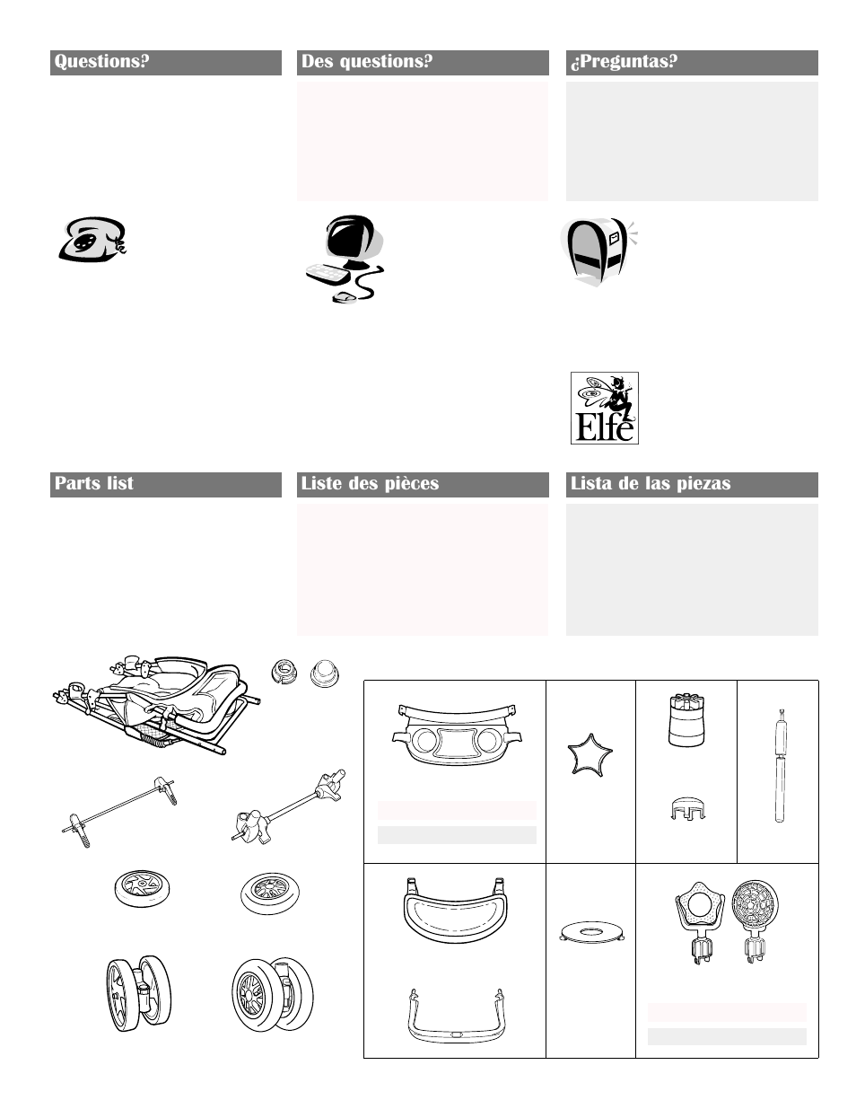 Parts list liste des pièces lista de las piezas, Questions? des questions? ¿preguntas | Graco Model Type 7431 User Manual | Page 4 / 100