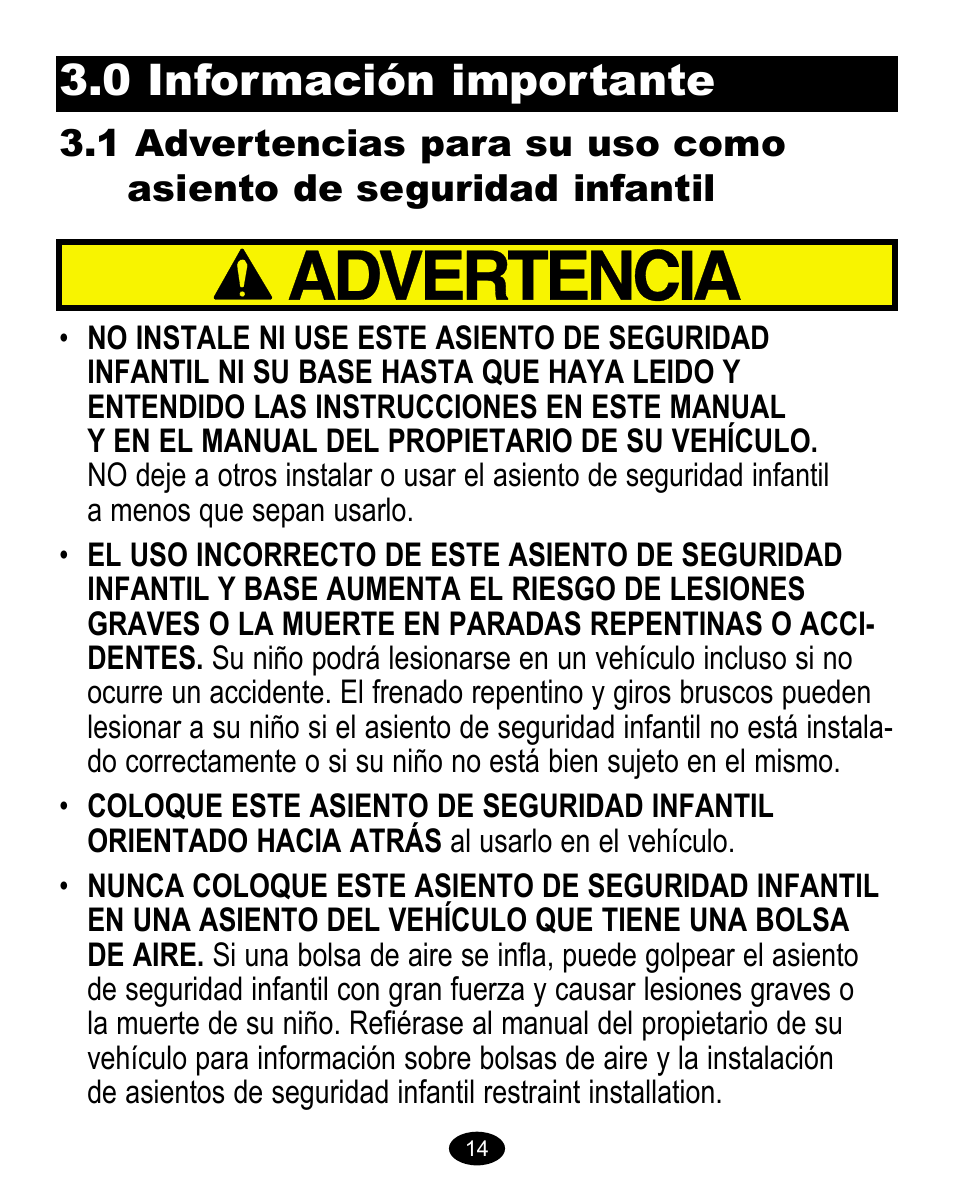 0 información importante | Graco Model Type 7431 User Manual | Page 73 / 100