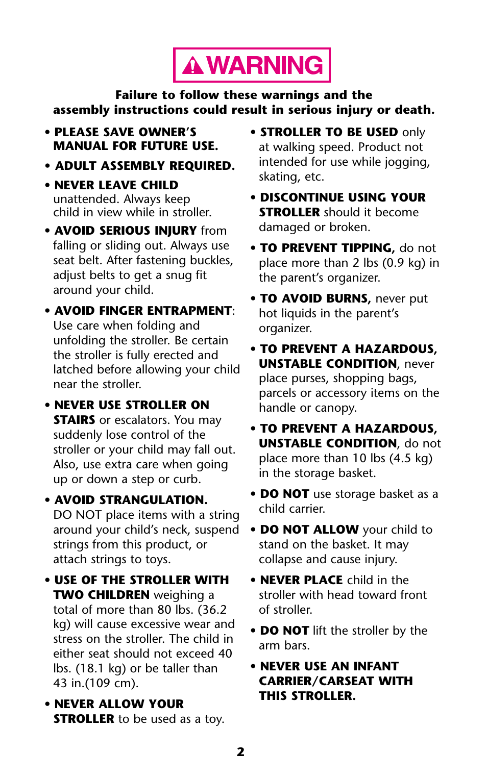 Graco ISPA114AB User Manual | Page 2 / 24