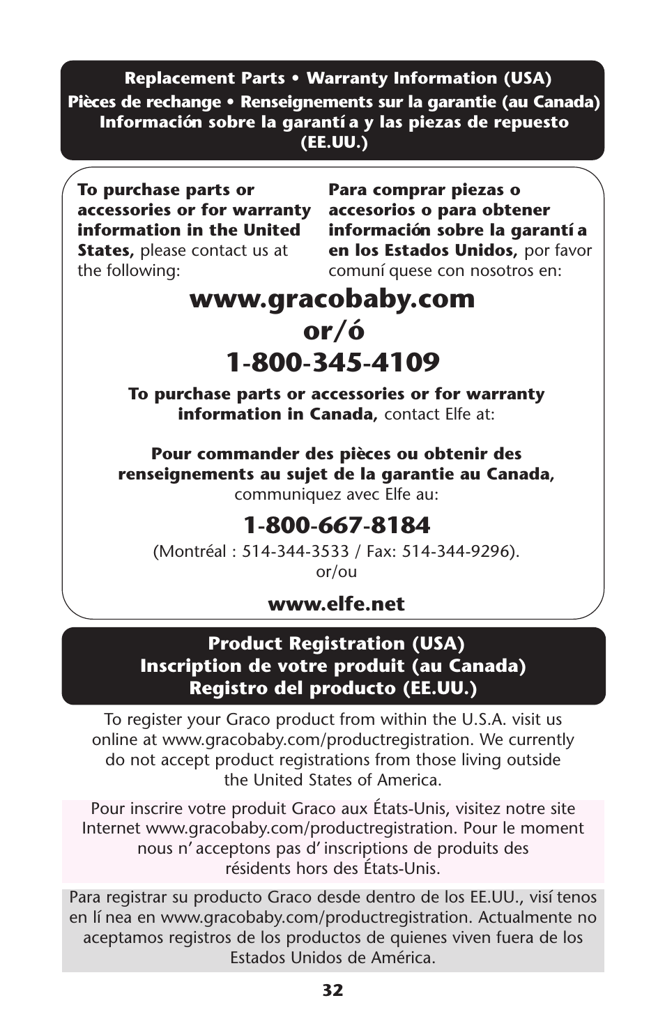 Graco ISPA338AA User Manual | Page 32 / 32