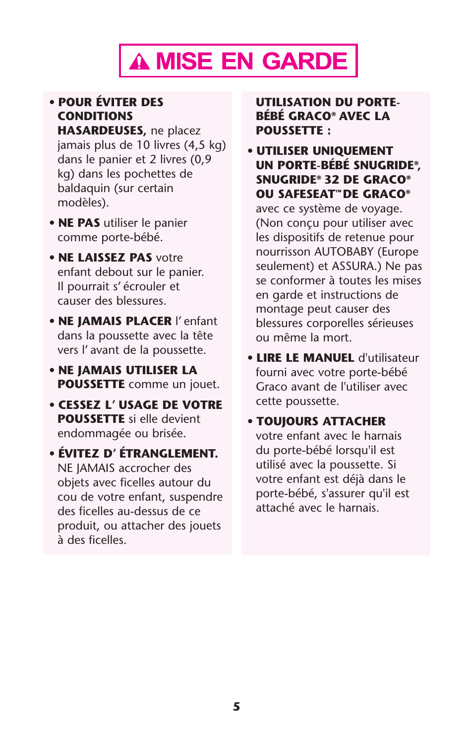 Graco ISPA338AA User Manual | Page 5 / 32