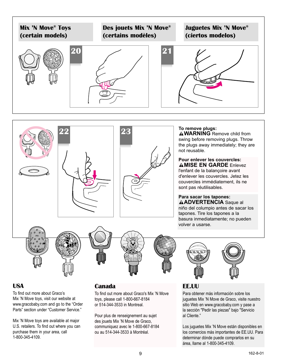 Graco WING 11432WWD User Manual | Page 9 / 13