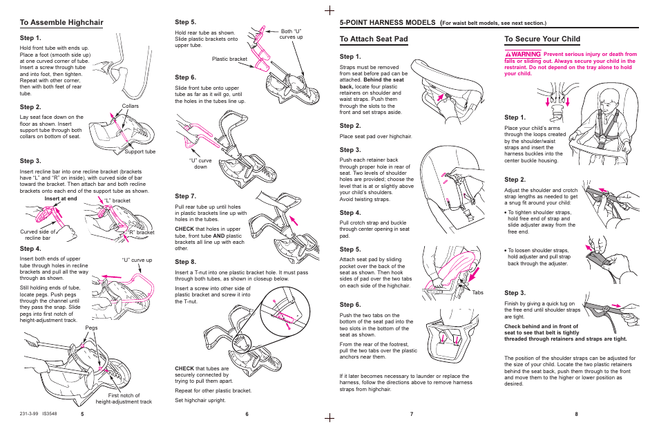 Point harness models | Graco 3630 User Manual | Page 4 / 6