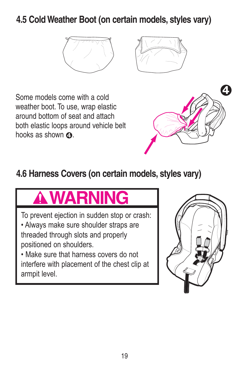 Awarning | Graco SnugRide 1778253 User Manual | Page 19 / 96