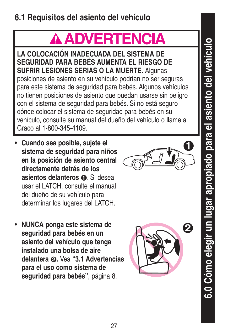 A advertencia | Graco SnugRide 1778253 User Manual | Page 75 / 96