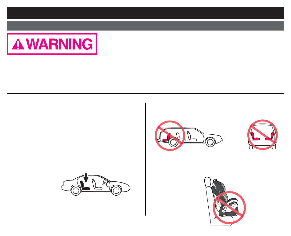 0 choosing an appropriate vehicle seat location | Graco NAUTILUS PD101777B User Manual | Page 18 / 64
