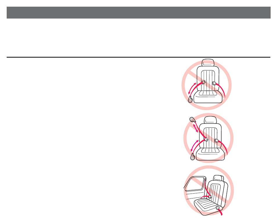 6 unsafe vehicle belt systems | Graco NAUTILUS PD101777B User Manual | Page 22 / 64